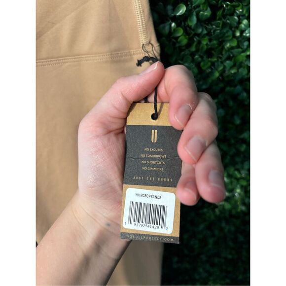 NoBull Project Tan Sand NWT Cropped Leggings Sz Small - Picture 3 of 5